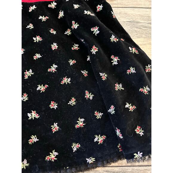 The Children’s Place Girls' Black embroidered Velvet holiday Dress Size 18M - Picture 3 of 8